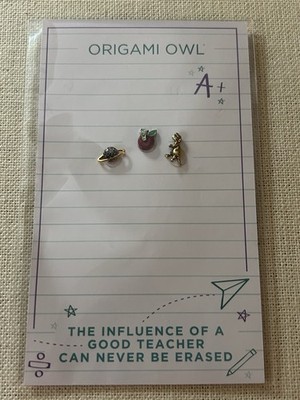 Origami Owl ''Influence of a Teacher'' Charm Set of 3 (CON012) ''NIP''