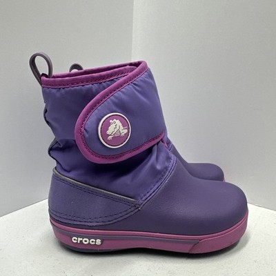 Crocs Crocband II.5 Purple/White Toddler Gust Boot - SZ 11 C