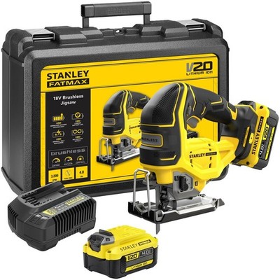 STANLEY SFMCS650M2K-QW 18V BRUSHLESS STICHSÄGE MIT ZWEI AKKUS