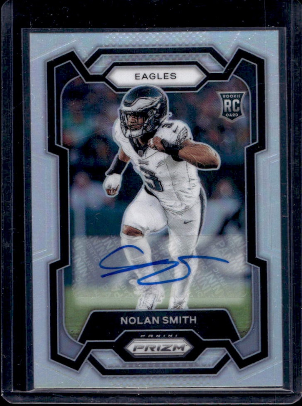2023 Prizm Nolan Smith Auto RC Silver Rookie #382 Eagles