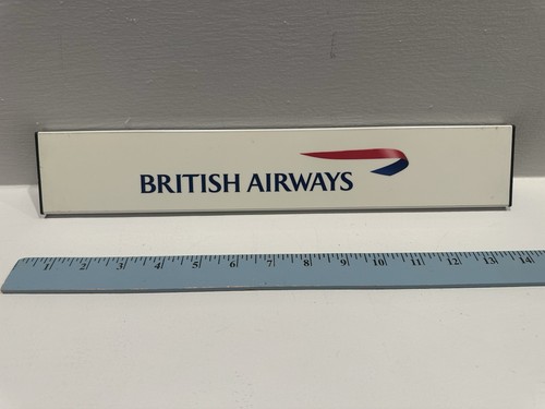 Vintage BRITISH AIRWAYS Airport Check In Boarding Gate Counter Airline Sign (A)