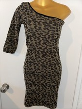 SALE 3 for $20 Sexy Leopard Print Mini Dress 2000s Y2K Symmetrical Sleeves Small