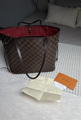 Louis Vuitton Neverfull MM Damier Ebene (Original, mit Rechnung)
