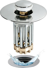 Bathroom Sink Drain Strainer Pop Up Stopper Hair Catcher Chrome Universal US