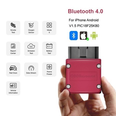ELM327 V1.5 OBD2 Bluetooth Car Diagnostic Scanner For iPhone iOS Andriod Scan