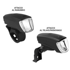 Mvtek Fanale Anteriore 5 led Doppio Attacco a Batteria