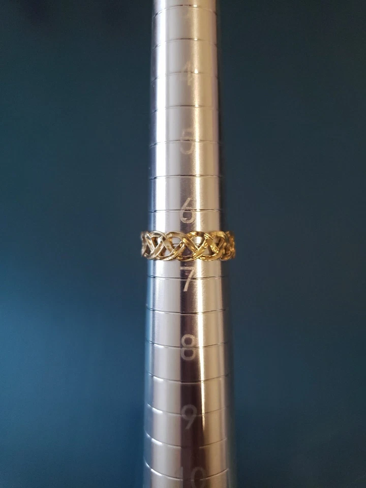 Vintage 14k Yellow Gold Weave Shape Ring - Size 6.5 - Image 2 of 4