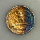 1961 Washington Quarter Rainbow Toner - XF - Extremely Fine - 90% Silver
