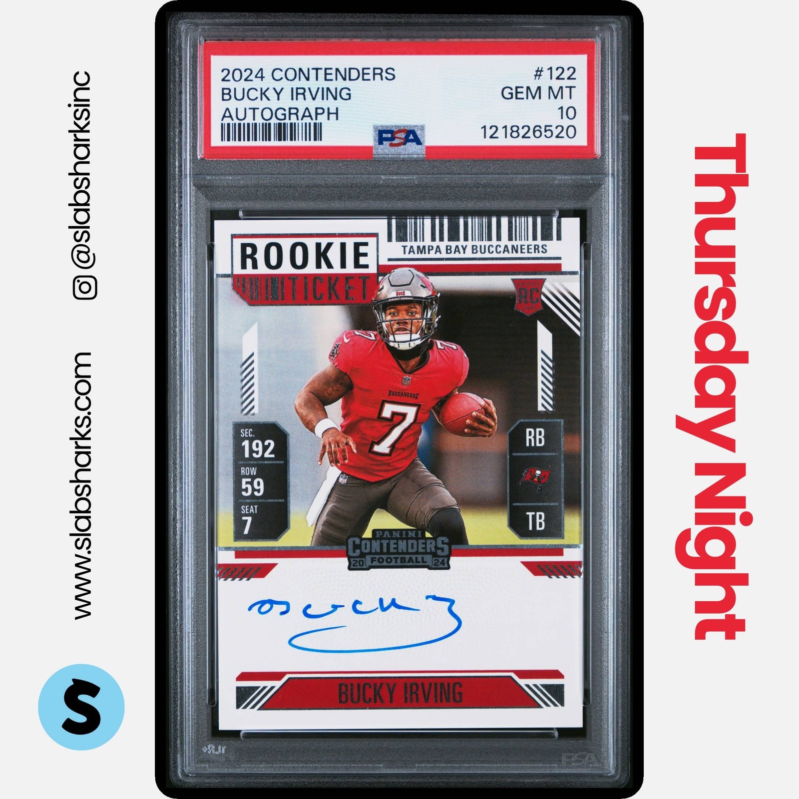 Bucky Irving Panini Contenders #122 Autograph