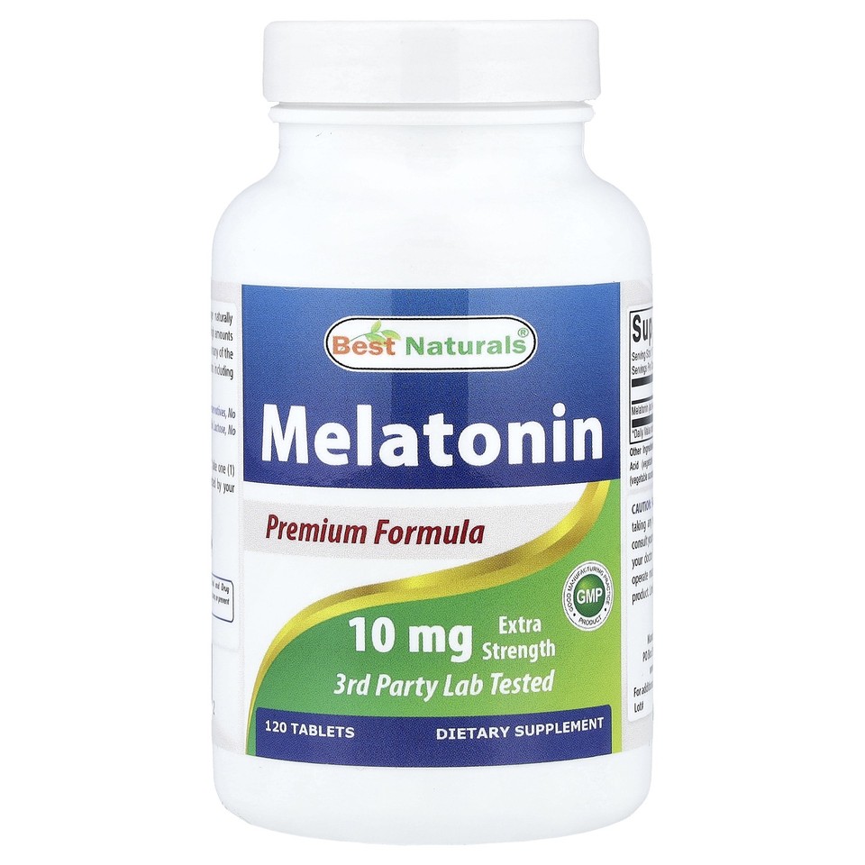 Melatonin, 10 mg, 120 Tablets