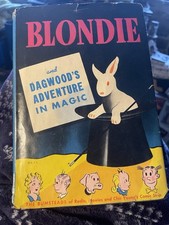BLONDIE AND DAGWOOD'S ADVENTURE IN MAGIC Vintage 1944  Illustrated HC w/DJ 