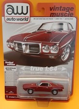 Auto World Vintage Muscle - 1969 Pontiac Firebird - Rel 2 Ver B Matador Red