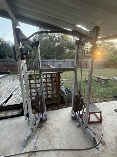 Commercial Dual Adjustable Pulley Functional Trainer Cable Machine + Attachments