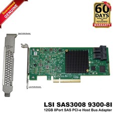 LSI Broadcom SAS 9300-8i 12Gb/s 8-Port IT Mode SATA SAS PCIe HBA Card