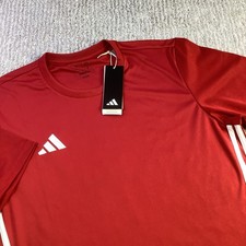 Adidas Mens Tabela 23 Jersey Soccer Jersey Red White Slim Fit Size Medium NWT