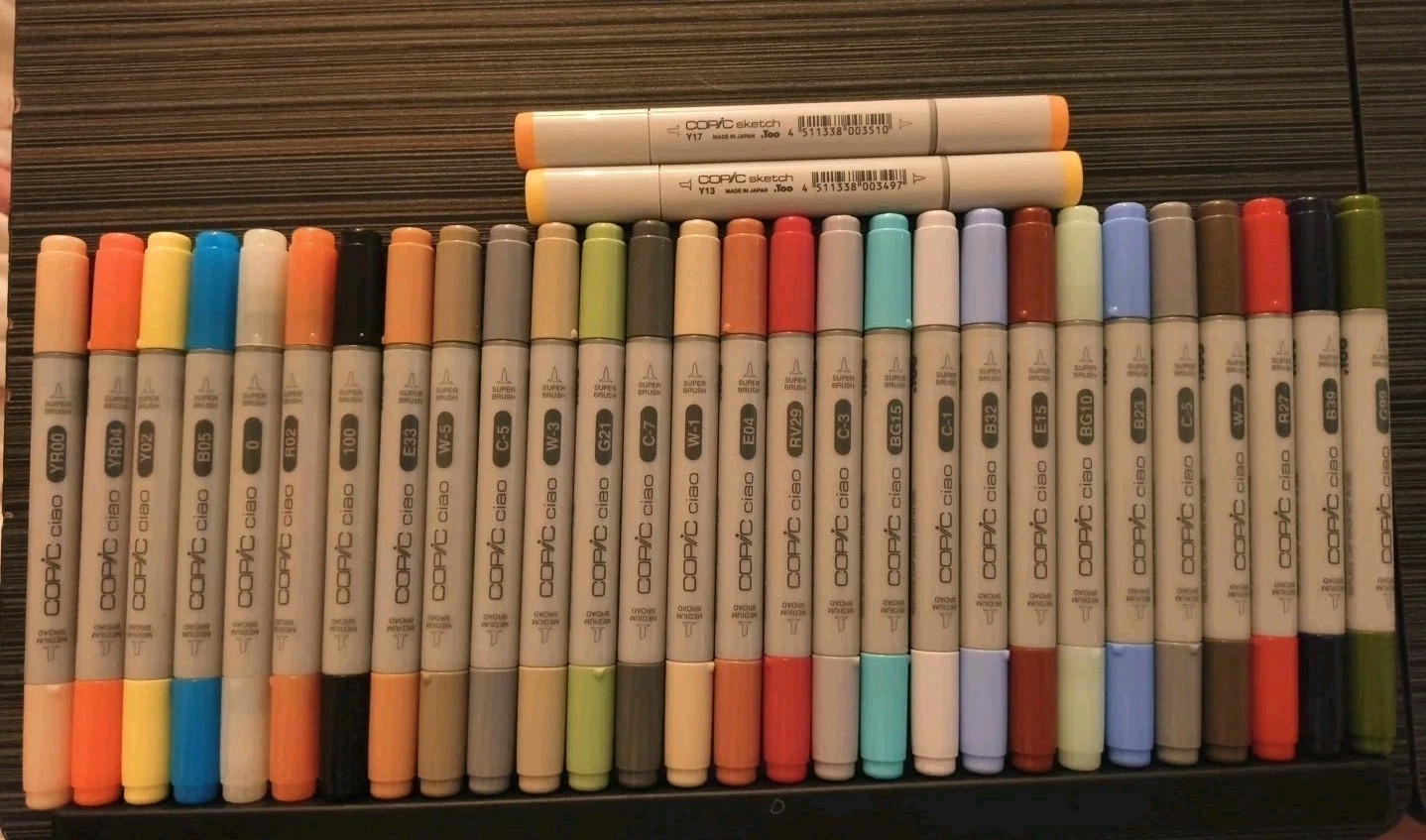 Used Copic Marker Set Of 30 Colors