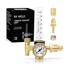RX191D Flowmeter Regulator RX WELD Argon CO2 Gauge MIG TIG Welding CGA580 New