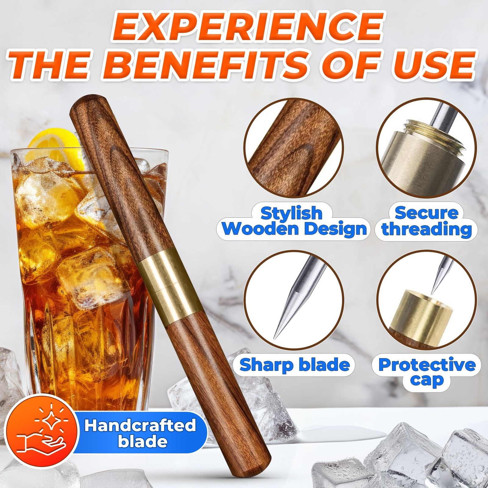 3Pcs Ice Pick Stainless Steel Home Bar Tools - Portable Kitchen Equipment Ice...