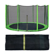 10/12/14/15FT Trampoline Replacement Net Protection Safety Enclosure Net - Green