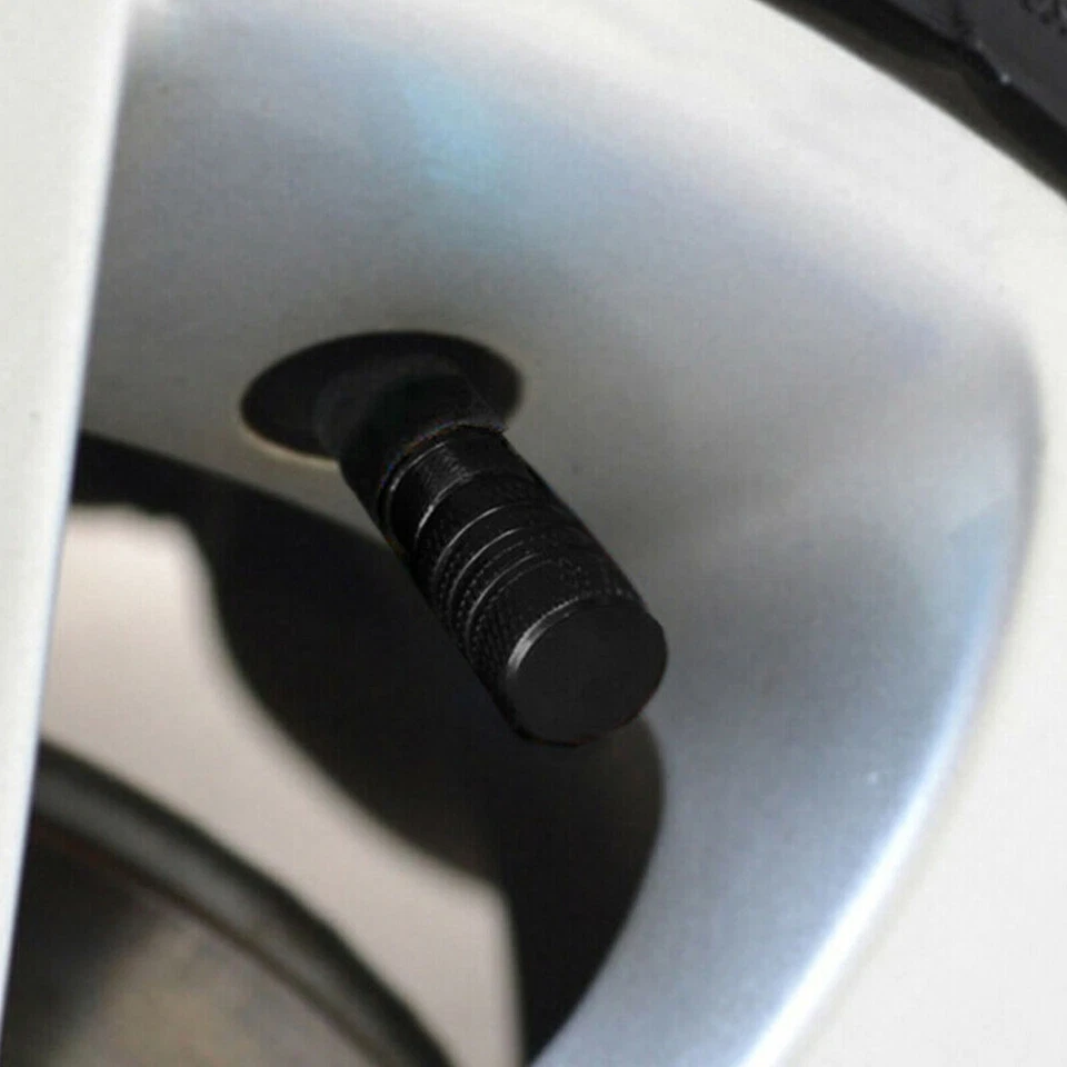 4x Vástagos de válvula de neumático de rueda de coche Cubierta antipolvo de aire Tapones de rosca Accesorios de aluminio Foto 2 de 4