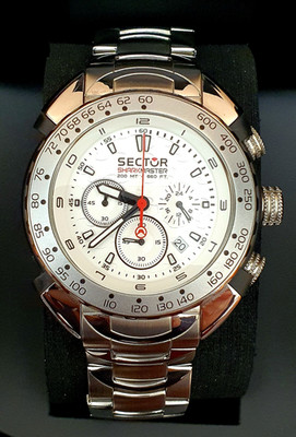 Sector Shark Master Chrono Data White Dial 200M Uhr