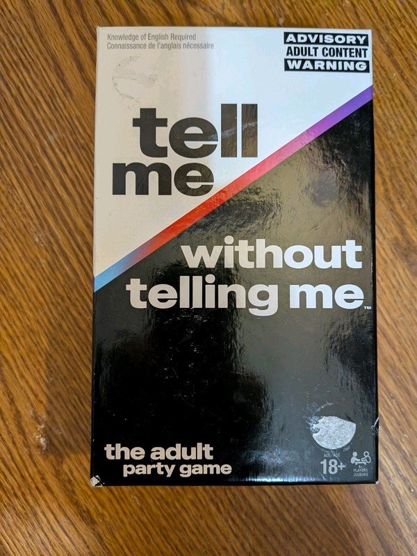 HUNCH Tell Me Without Telling Me Party Card Game, 17+, Complete Game, Adult