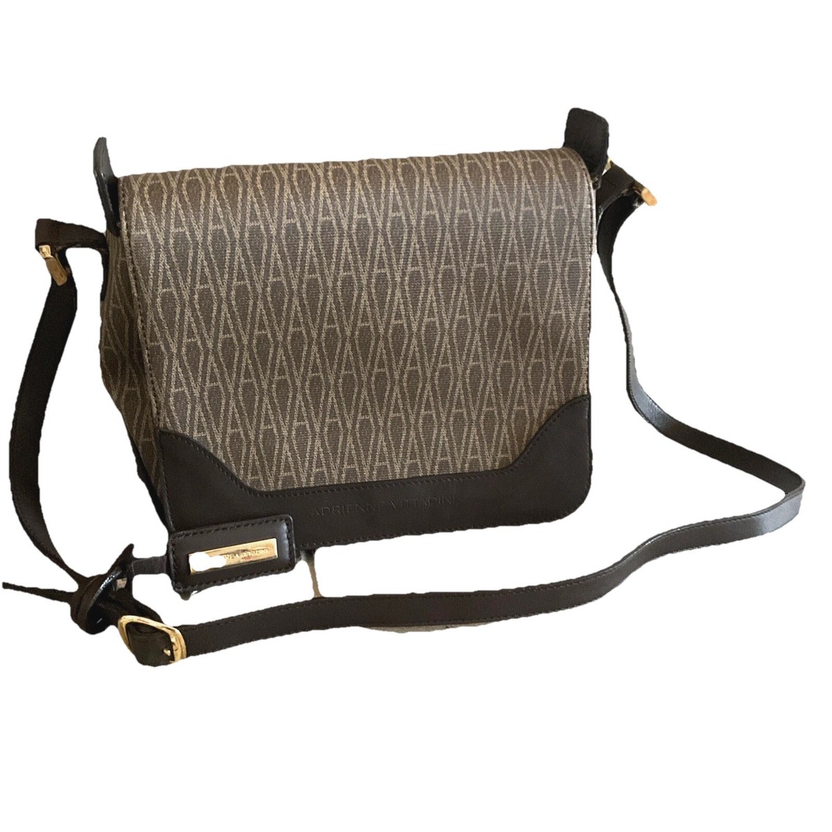 Adrienne Vittadini Women's Crossbody Bag Brown Purse Medium