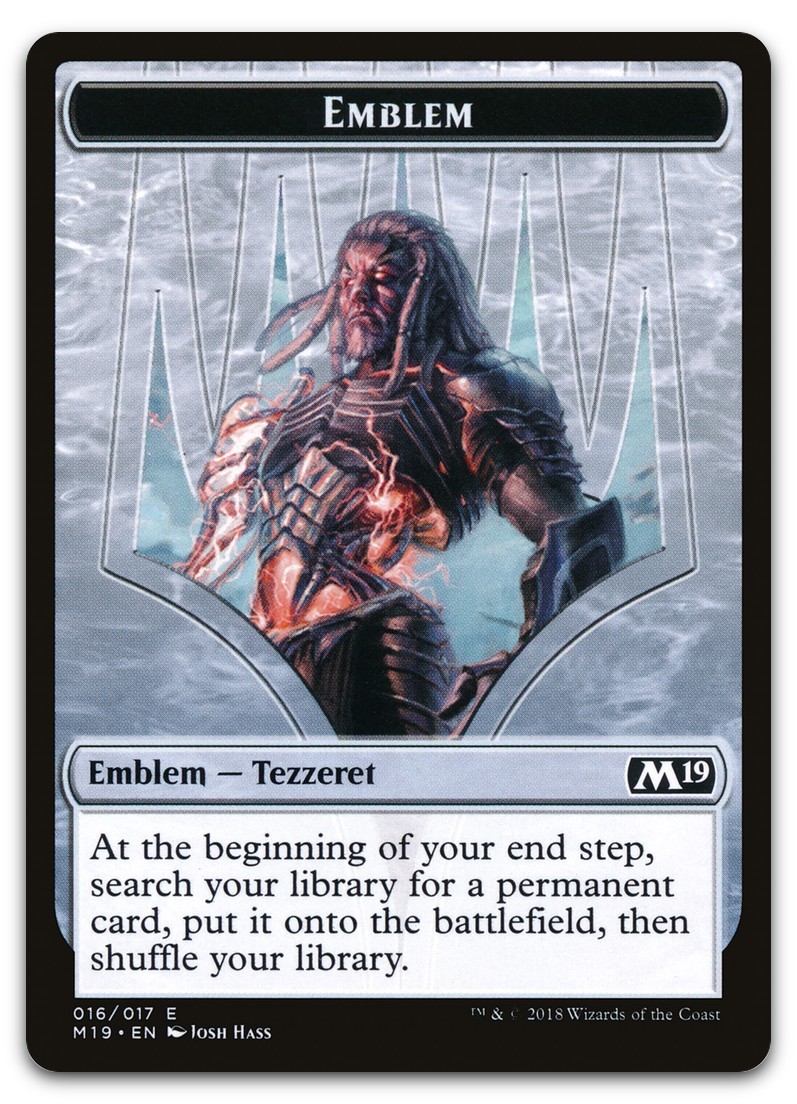 Emblem - Tezzeret, Artifice Master #16 (NM) Core Set 2019 M19 Magic MTG