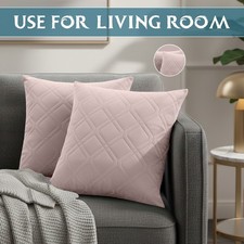 Decorative Velvet Cushion Cover 45x45cm Diamond Embossed Cushions For Sofa & Bed