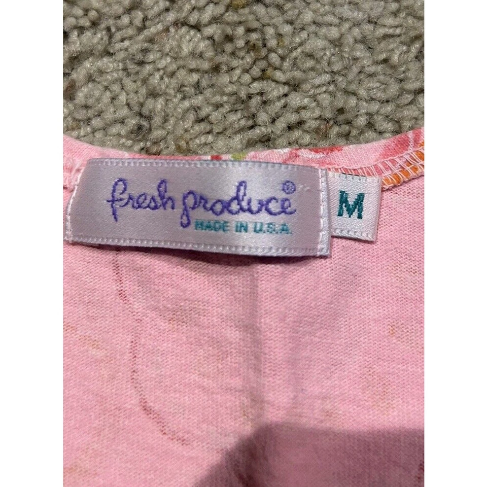 VESTIDO Fresh Produce Talla M Niñas 100% Algodón Floral Sin Mangas ROSA Z24 Foto 2 de 4