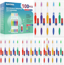 100 PCS Disposable Toothbrush with Toothpaste Bulk, Travel Toothpaste, Bulk Toot