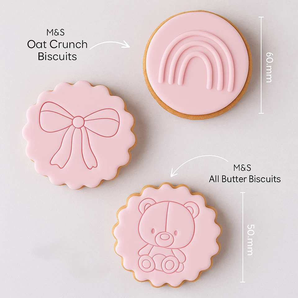 Merry Christmas Cookie Stamp Fondant Embosser Disc | Fits M&S | UK Made - Image 3 of 4