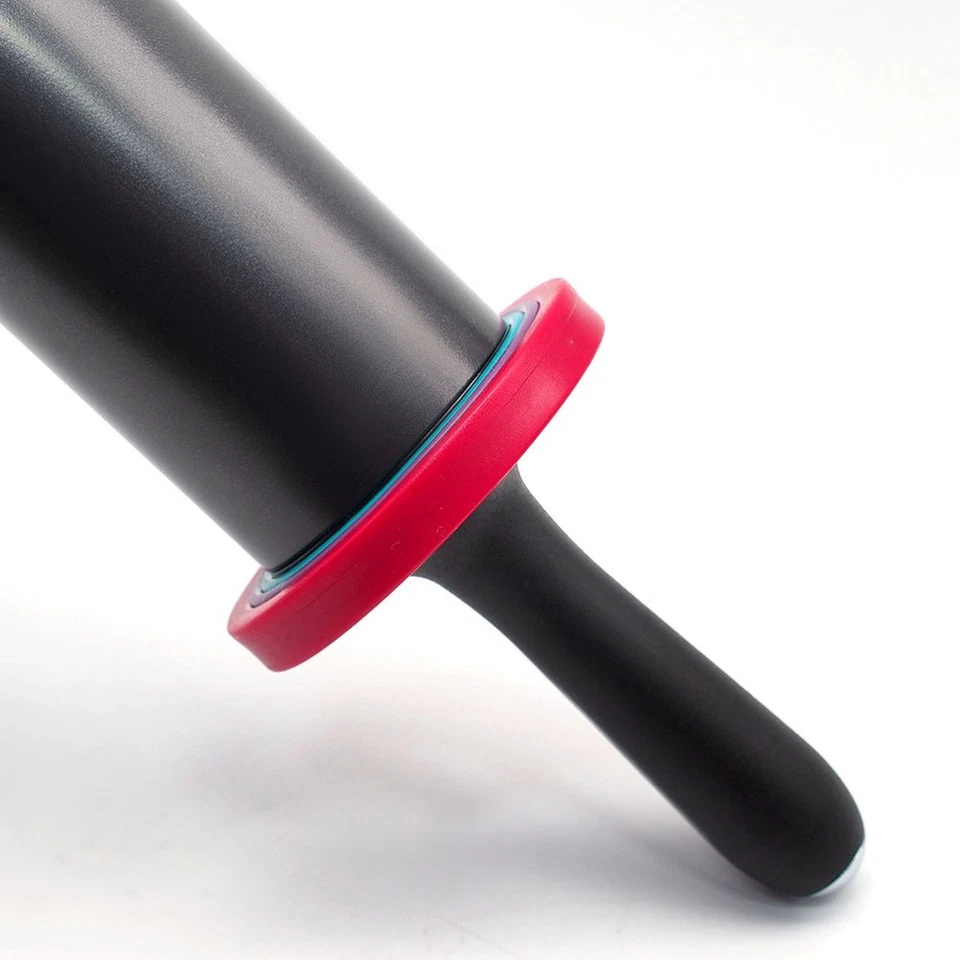 Rolling Pin Guide Rings Baking Dough Roller Stainless Steel Pins - Image 4 of 4