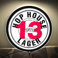 Hop House 13 Guinness Lager Illuminated LED Pub Bar Wall Sign Light 43cm