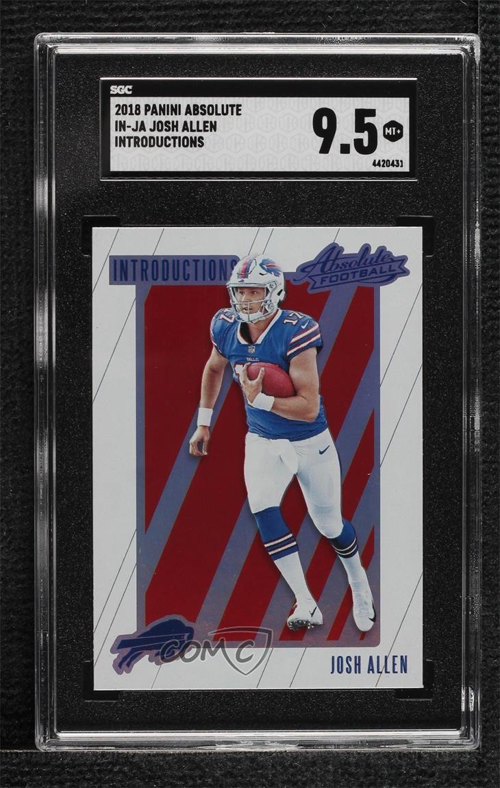 2018 Panini Absolute Introductions Josh Allen SGC 9.5 Mint+ Rookie RC 17tx