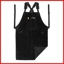 LeaSeek Leather Welding Apron, Heat  Flame-Resistant Heavy Duty for Men