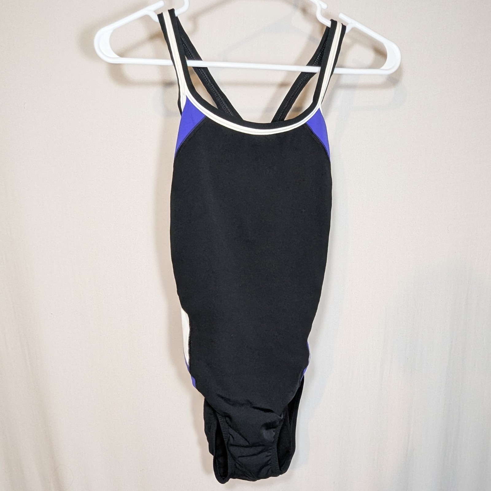 Dolfin Women's Reliance Black/Purple/White Colorblock DBX Back Athletic 34 One