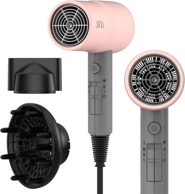 AINA Hair Dryer with Diffuser, Blow Dryer for Women | Advanced Ionic Technology,