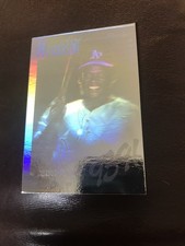 RICKEY HENDERSON 1991 SILVER STAR ALL TIME STOLEN BASE LEADER 939 HOLOGRAM CARD