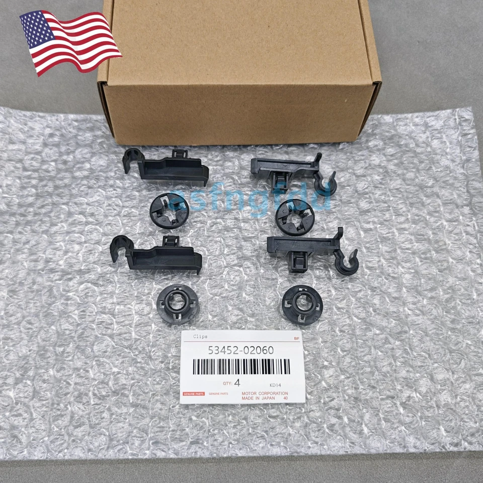 NUEVO 4x Soporte de abrazadera de varilla de hélice de capó para Toyota Corolla 4Runner RAV4 Foto 2 de 4