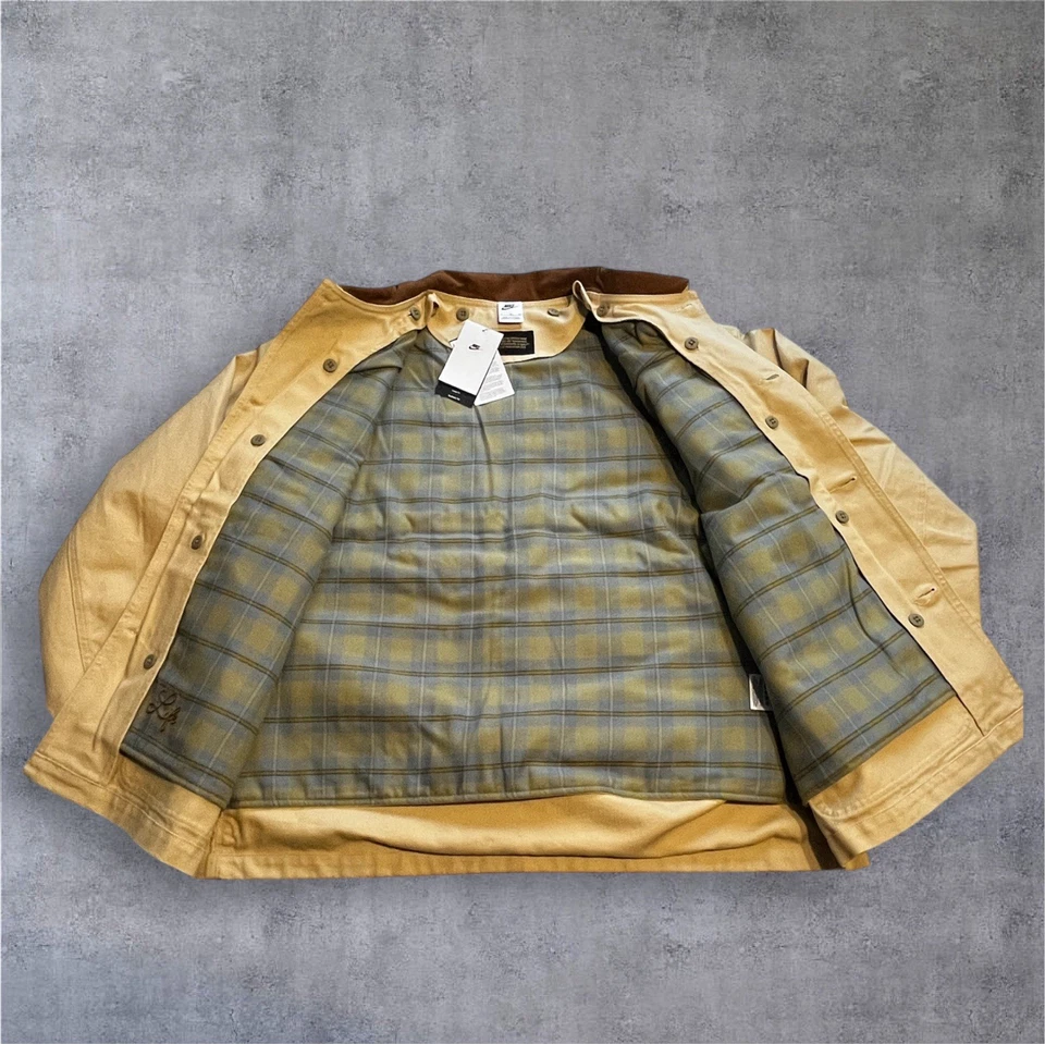 Abrigo de trabajo Nike Life forrado en franela chaqueta de trabajo de sésamo FZ0132-252 para hombre talla XL Foto 4 de 4