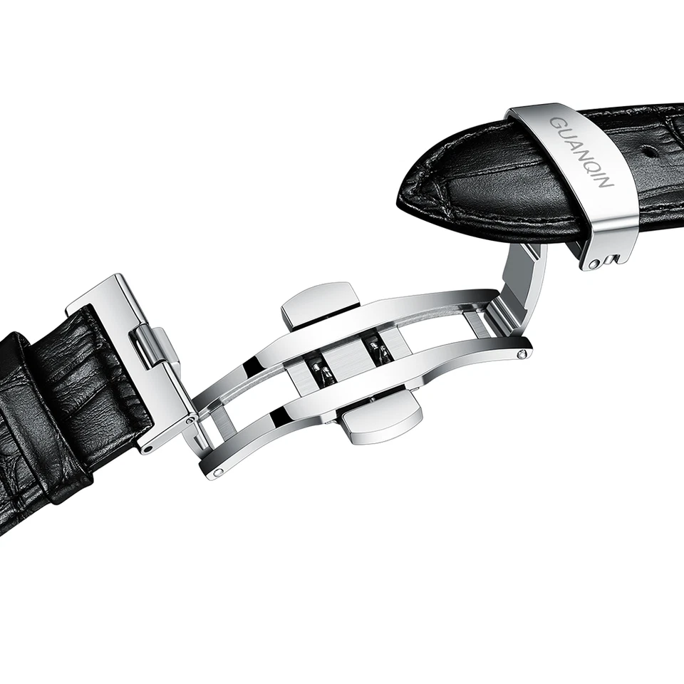 Reloj Hombre GuanQin Totalmente Automático Mecánico Impermeable Moda Tourbillon Foto 2 de 4