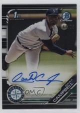 2019 Bowman Draft Chrome Pick Black Refractor 68/75 Isaiah Campbell Auto 13iq