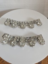 Vintage Rhinestone Shoe Clips Dressy Flair Fancy Accessory Set