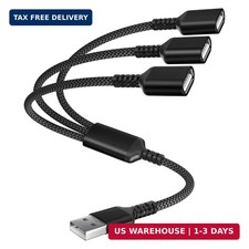 Itramax USB Splitter Cable 1 in 3 Out 1FT,USB Male to Triple Female Extension Co