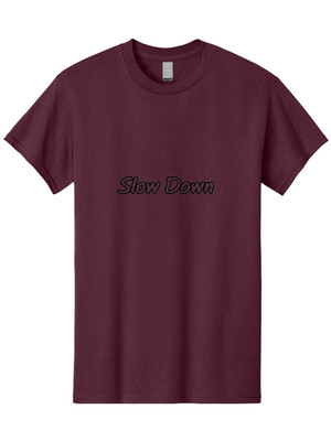 Slow-Down-15 Mens Graphic Tee, 100% Cotton, Casual Summer Wear