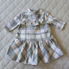 Janie and Jack Infant Plaid Ruffle Dress Size 6-12 months New