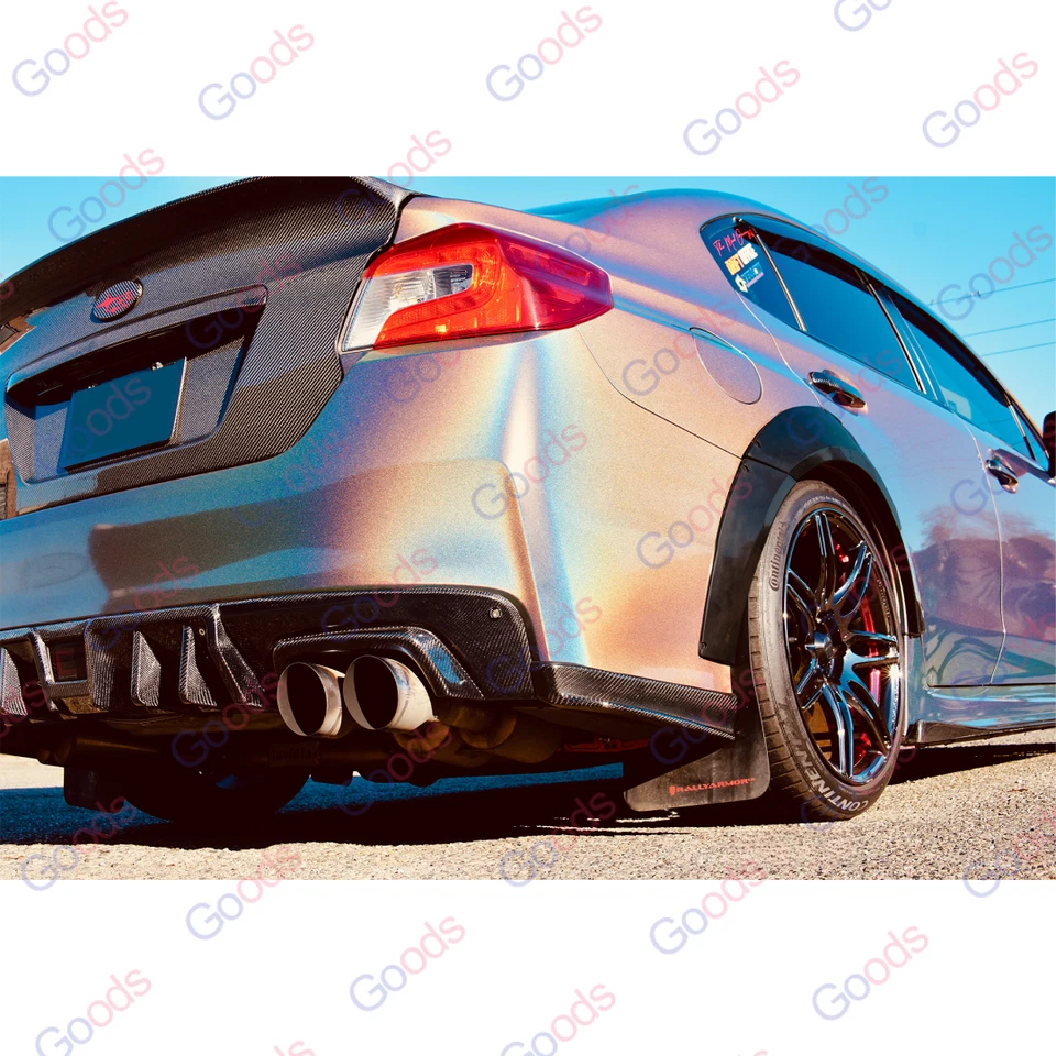 Fit 2015-2021 Subaru WRX Wide Body Fender Flares Cover Unpainted Matte Black Set - Image 3 of 4