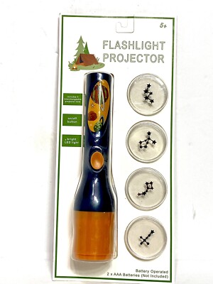 Flashlight Projector With 4 Interchangeable Slides Constellations Brand NEW