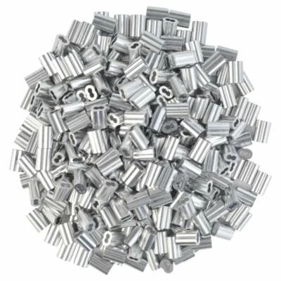 AIRFLY 1000pc Ferrule Aluminum Sleeve Duplex Crimp for 1/16" Wire Rope and Cable, US